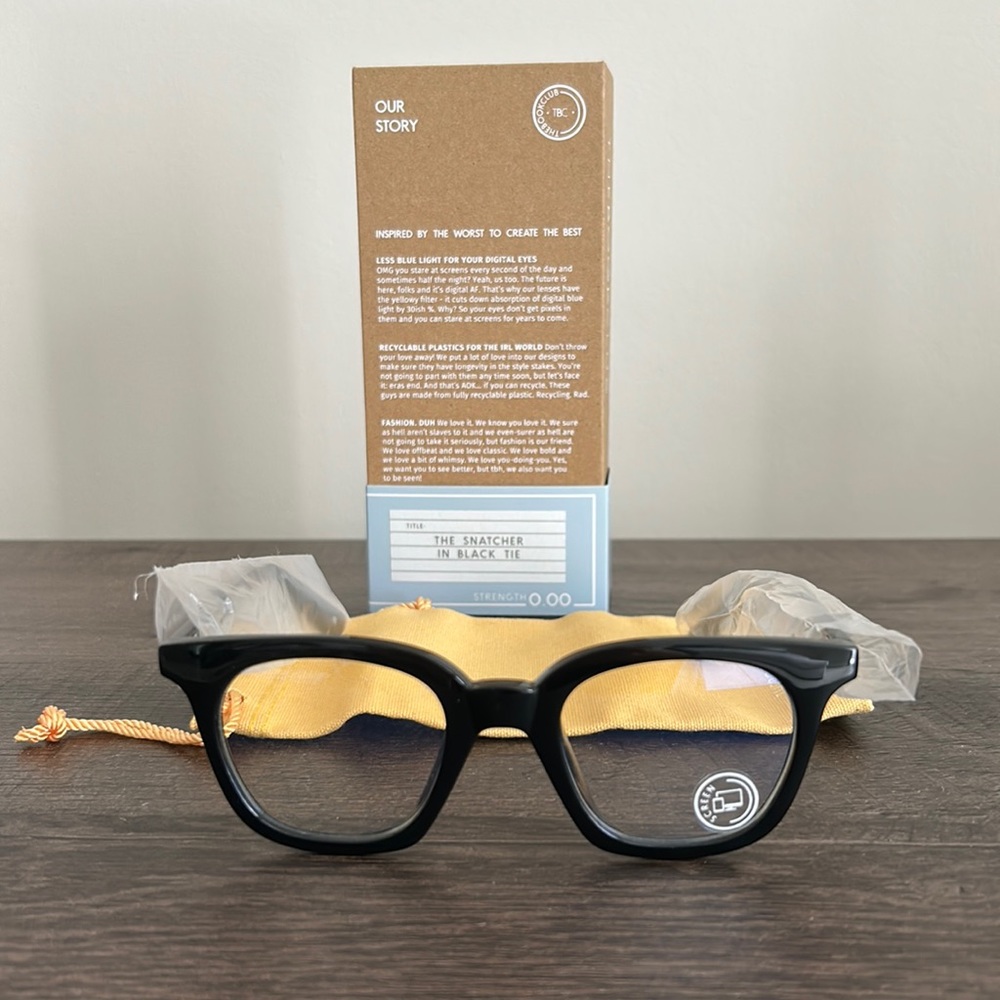 The snatcher in black tie Anti-blue light glasses